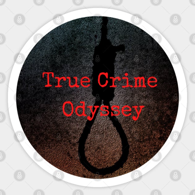 True Crime Odyssey Podcast - Noose Logo Sticker by Paranormal World Productions Studio